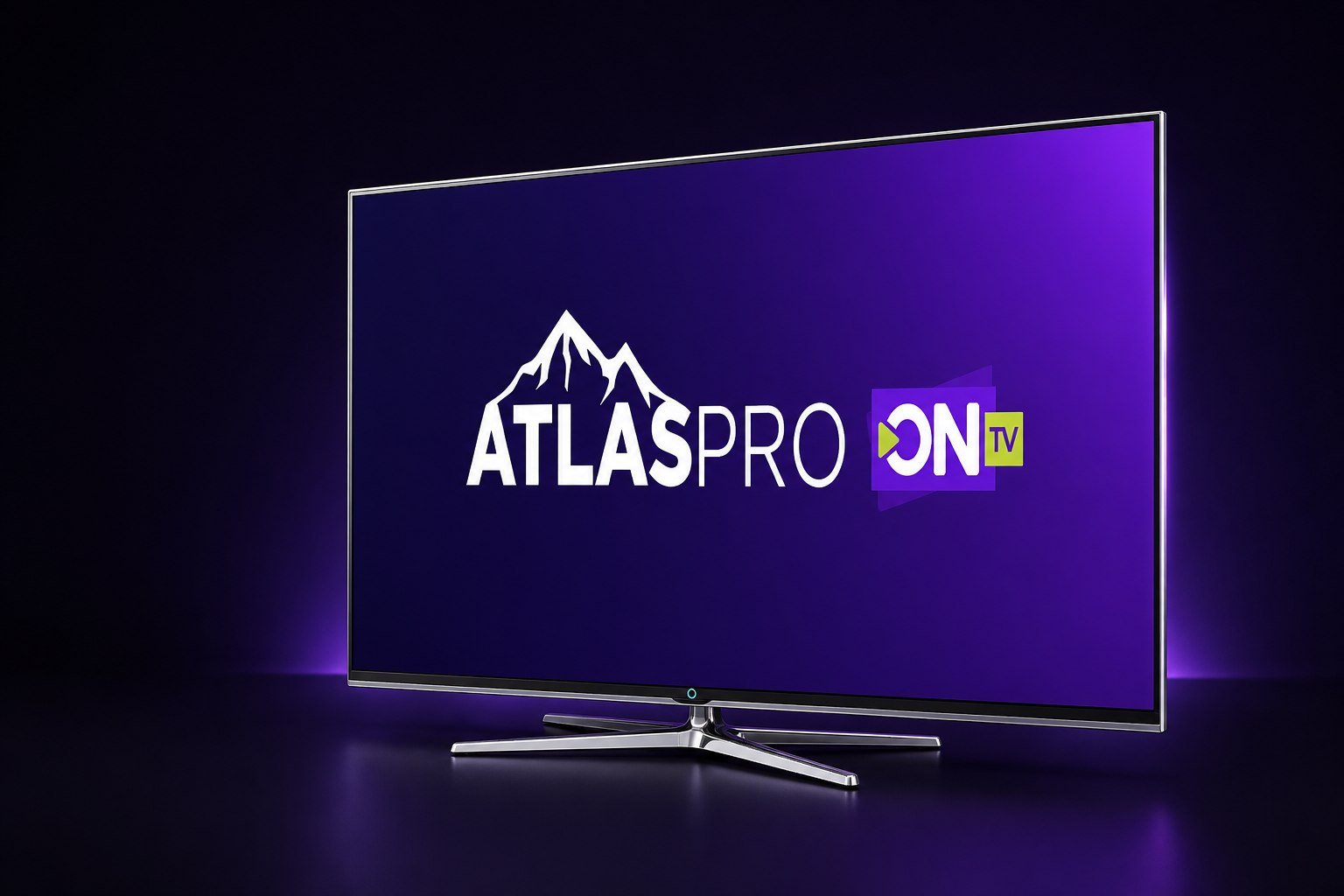 Atlas Pro ONTV présenté sur une Smart TV premium